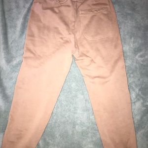 pale pink joggers from urban outfitters